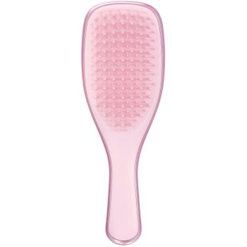 Tangle Teezer Detangler Mini Chrome Satin Pink pieptene pentru păr drept și ondulat